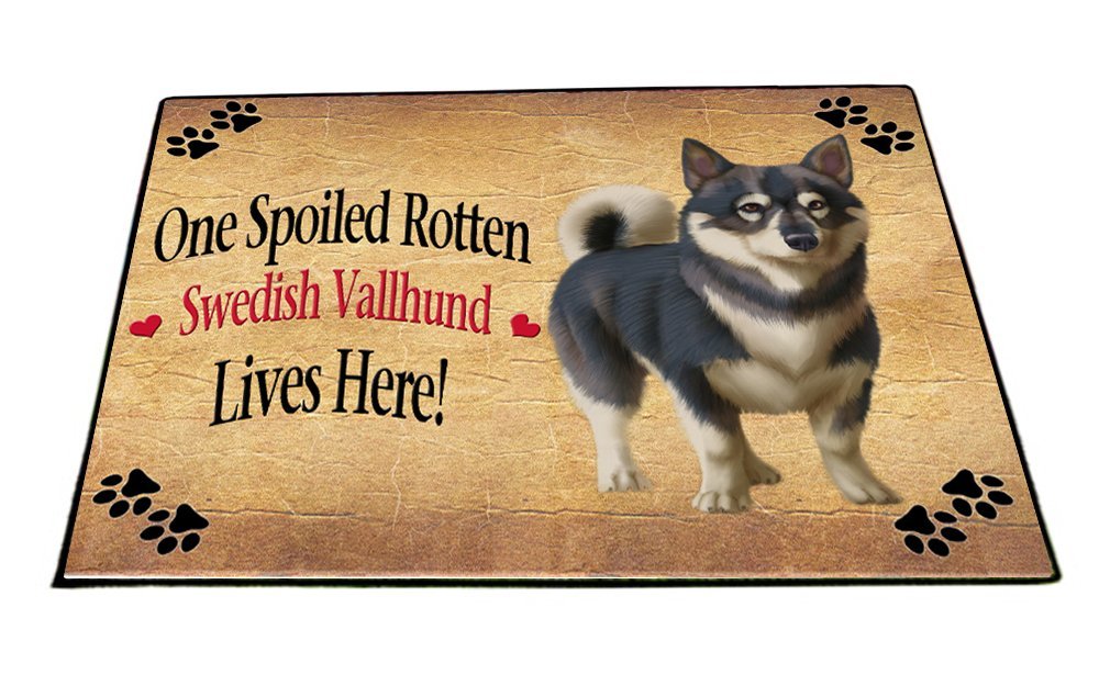 Spoiled Rotten Swedish Vallhund Dog Indoor/Outdoor Floormat