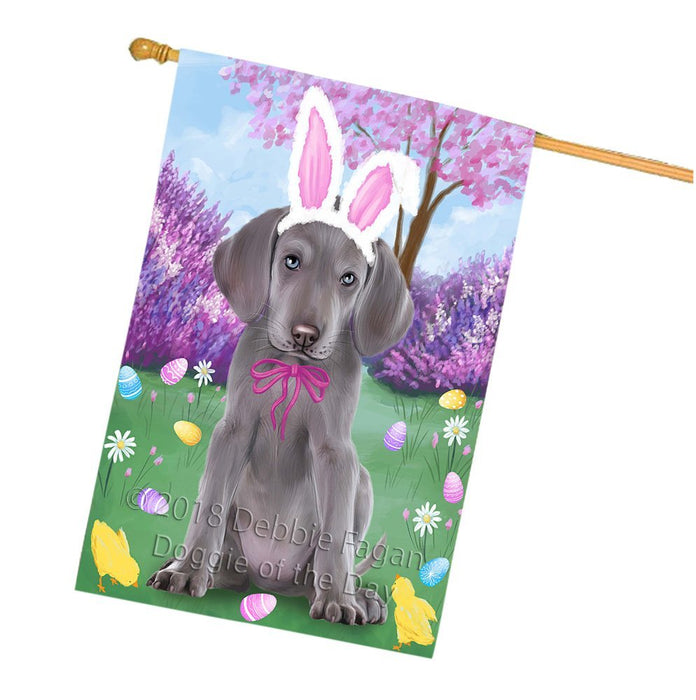 Weimaraner Dog Easter Holiday House Flag FLG49392