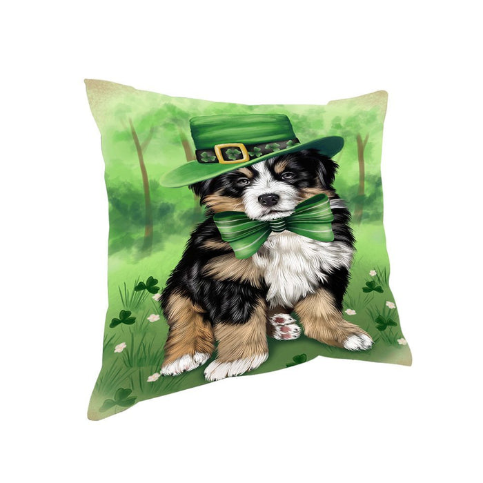 St. Patricks Day Irish Portrait Bernese Mountain Dog Pillow PIL52652