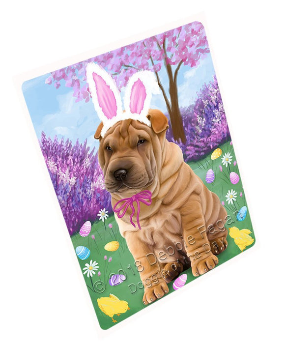 Shar Pei Dog Easter Holiday Tempered Cutting Board C52041