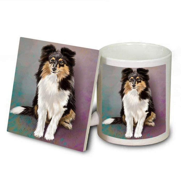Shetland Sheepdogs Puppy Dog Mug and Coaster Set