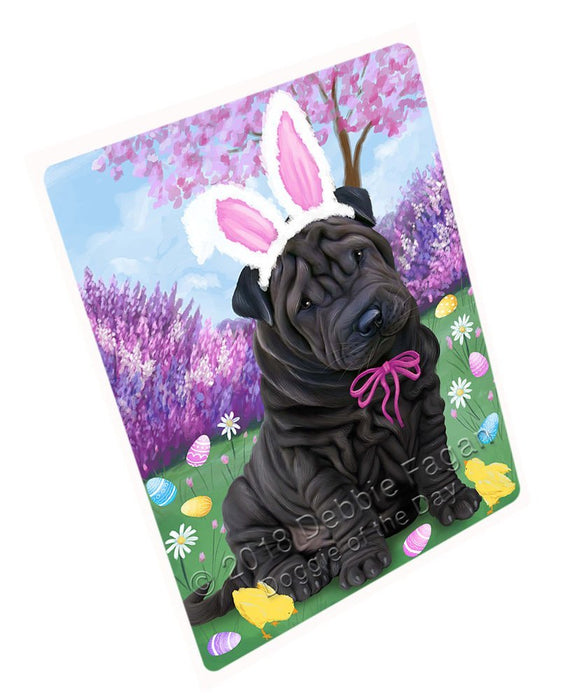 Shar Pei Dog Easter Holiday Tempered Cutting Board C52044