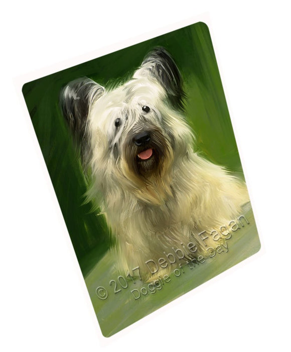 Skye Terrier Dog Art Portrait Print Woven Throw Sherpa Plush Fleece Blanket D364