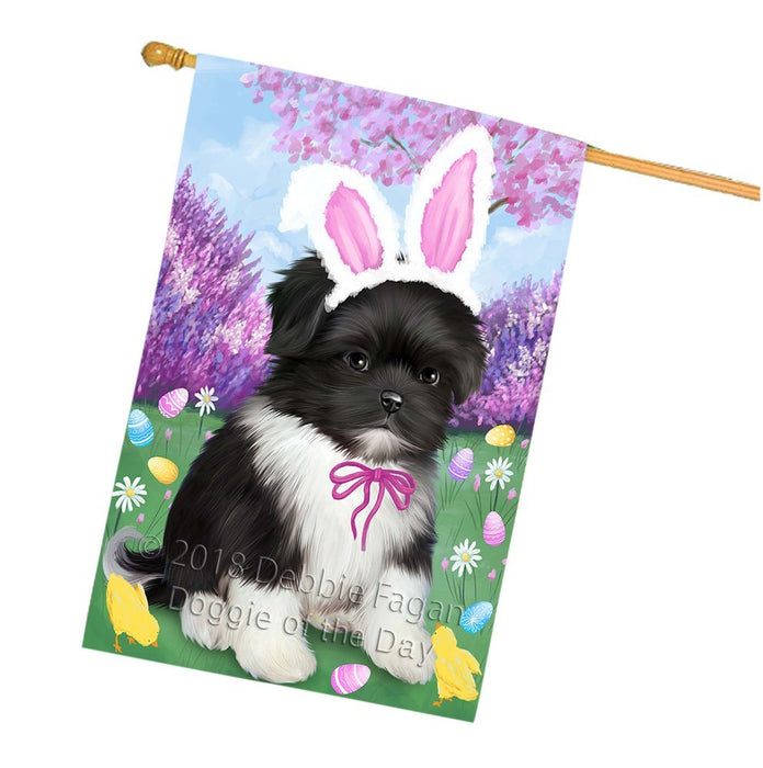 Shih Tzu Dog Easter Holiday House Flag FLG49369