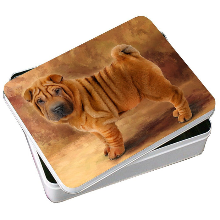 Shar Pei Dog Photo Storage Tin