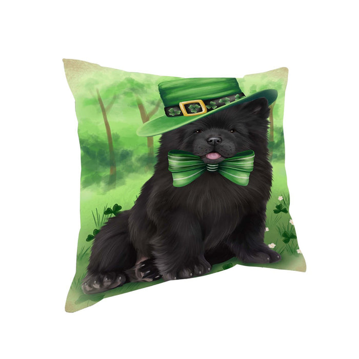 St. Patricks Day Irish Portrait Chow Chow Dog Pillow PIL50988