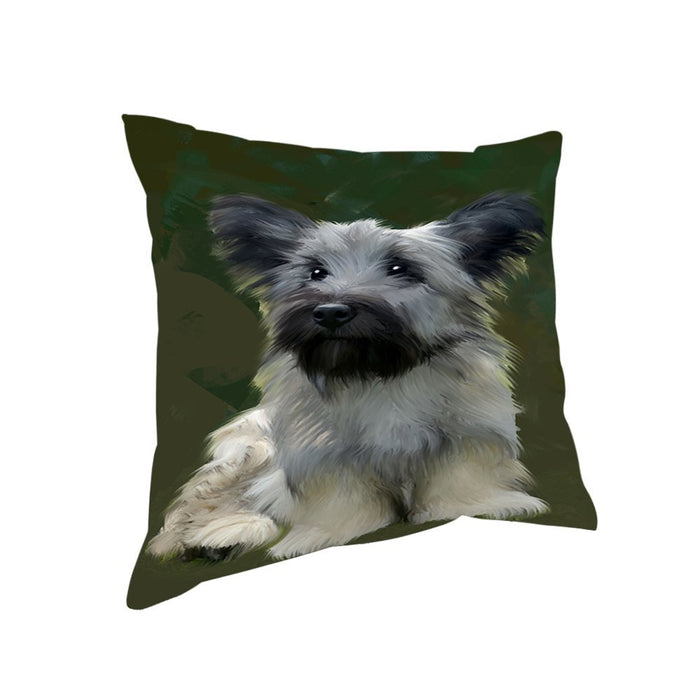 Skye Terrier Dog Throw Pillow D493