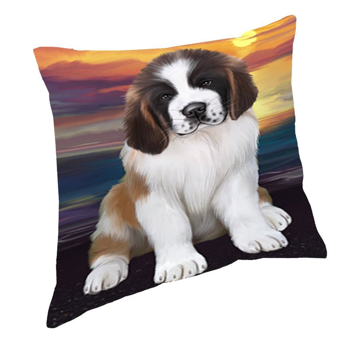 Saint Bernard Dog Throw Pillow D550