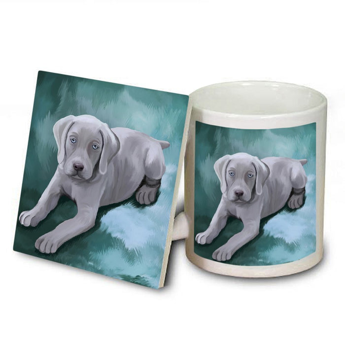 Weimaraner Puppy Dog Mug and Coaster Set