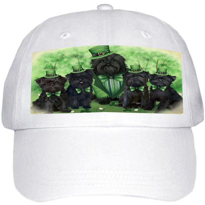 St. Patricks Day Irish Family Portrait Affenpinschers Dog Ball Hat Cap HAT49065