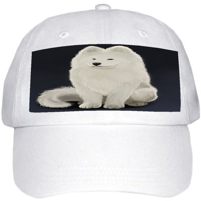 Samoyed Dog Ball Hat Cap Off White