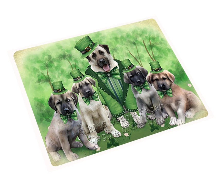 St. Patricks Day Irish Family Portrait Anatolian Shepherds Dog Magnet Mini (3.5" x 2") MAG49203