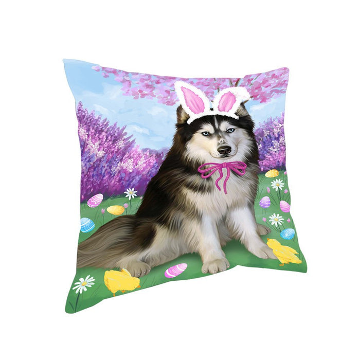 Siberian Husky Dog Easter Holiday Pillow PIL53484