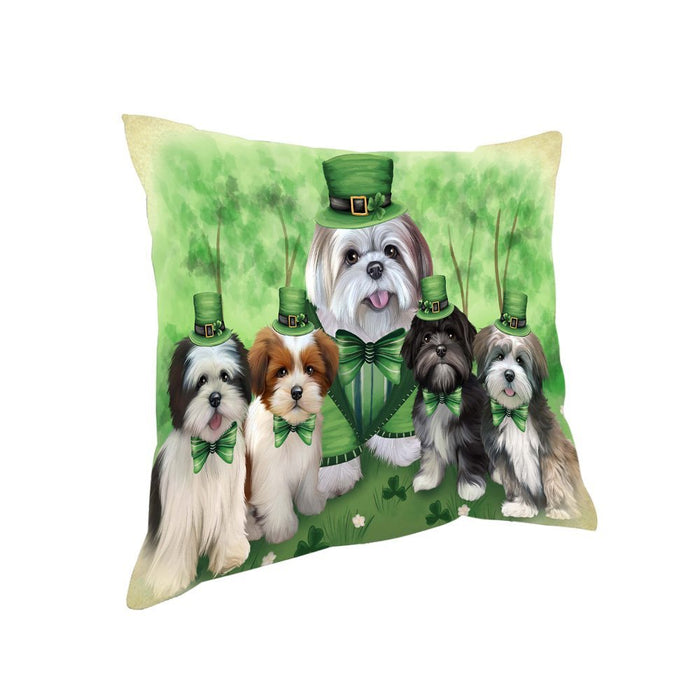 St. Patricks Day Irish Portrait Lhasa Apsos Dog Pillow PIL52680