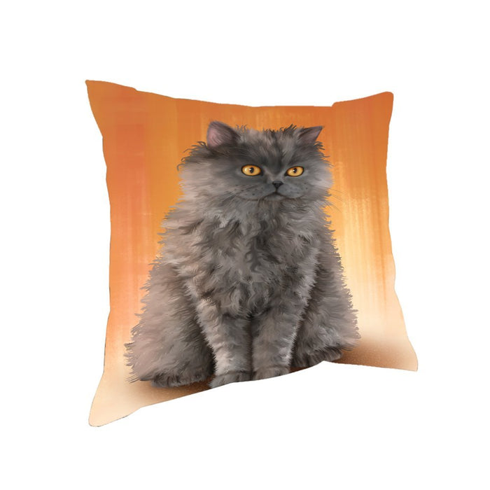 Selkirk Rex Cat Throw Pillow