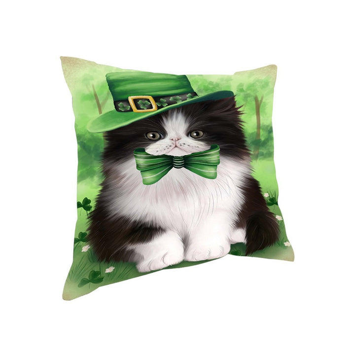 St. Patricks Day Irish Portrait Persian Cat Pillow PIL52712