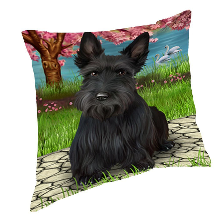 Scottish Terriers Dog Throw Pillow D558