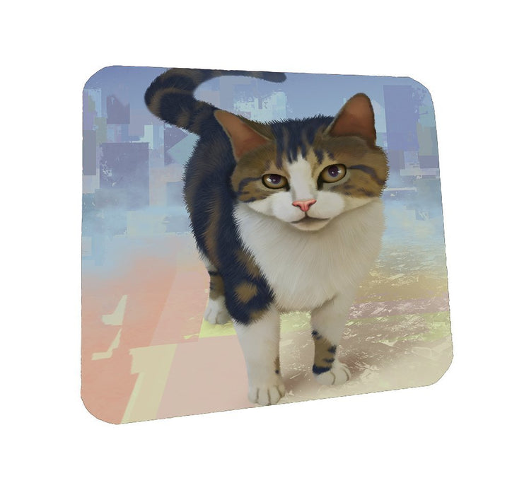 Tabby Cat Coasters Set of 4