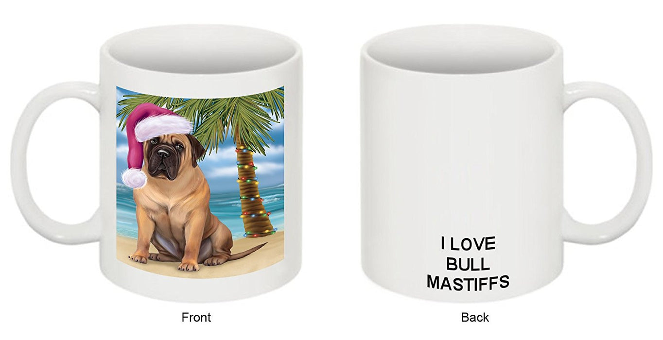 Summertime Bullmastiff Adult Dog on Beach Christmas Mug CMG0785