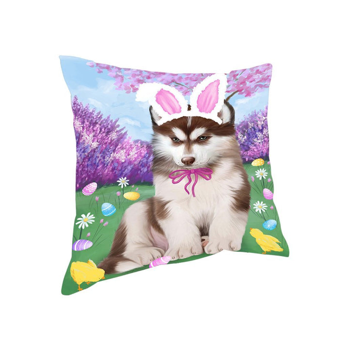 Siberian Husky Dog Easter Holiday Pillow PIL53492