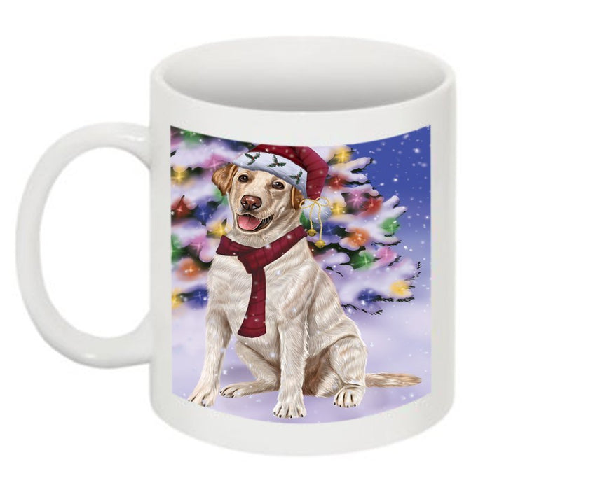 Winter Wonderland Labrador Dog Christmas Mug CMG0602