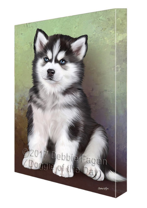 Siberian Husky Dog Painting Printed on Canvas Wall Art Signed