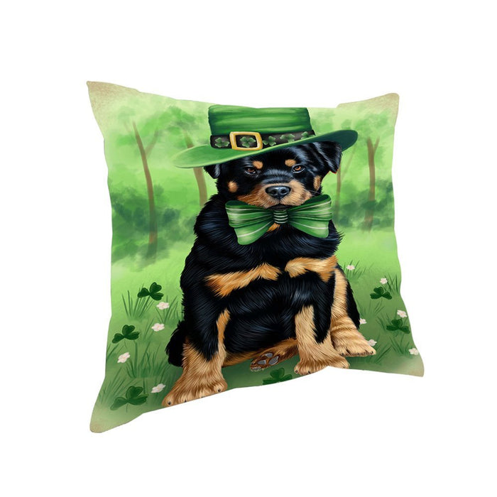 St. Patricks Day Irish Portrait Rottweiler Dog Pillow PIL52848