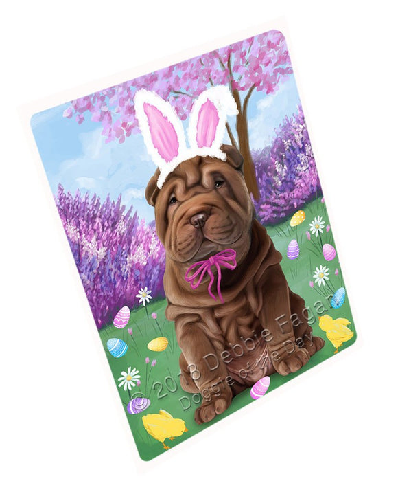 Shar Pei Dog Easter Holiday Tempered Cutting Board C52035