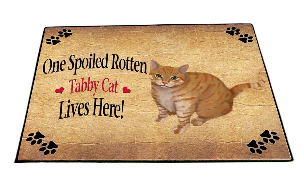 Spoiled Rotten Tabby Cat Indoor/Outdoor Floormat
