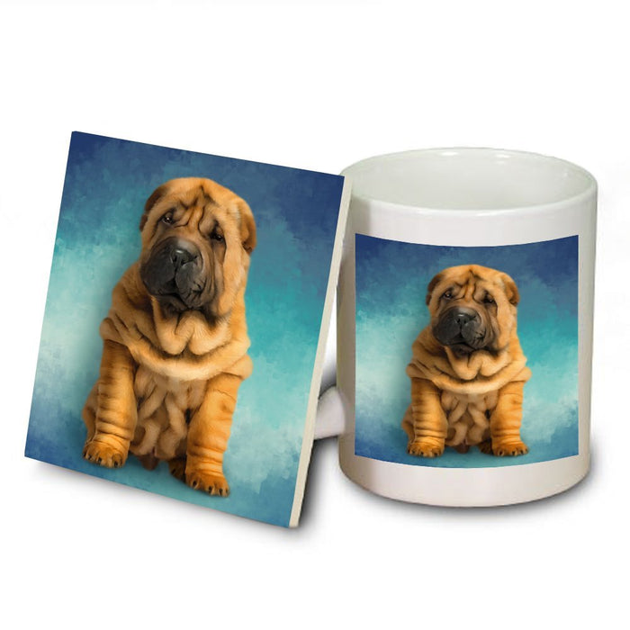 Shar Pei Puppy Mug and Coaster Set MUC48095