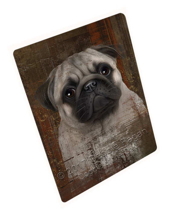 Rustic Pug Dog Tempered Cutting Board C48705
