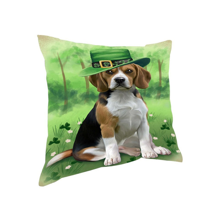 St. Patricks Day Irish Portrait Beagle Dog Pillow PIL52608