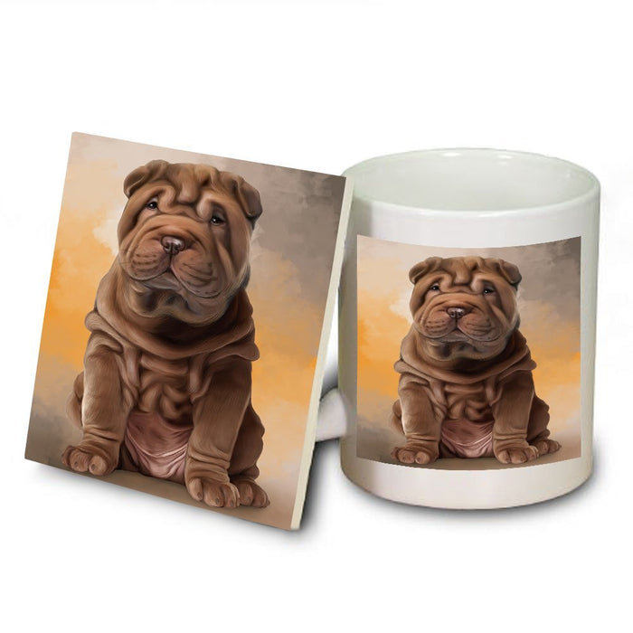 Shar Pei Dog Mug and Coaster Set MUC48101
