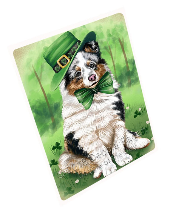 St. Patricks Day Irish Portrait Shetland Sheepdog Dog Magnet Mini (3.5" x 2") MAG51687