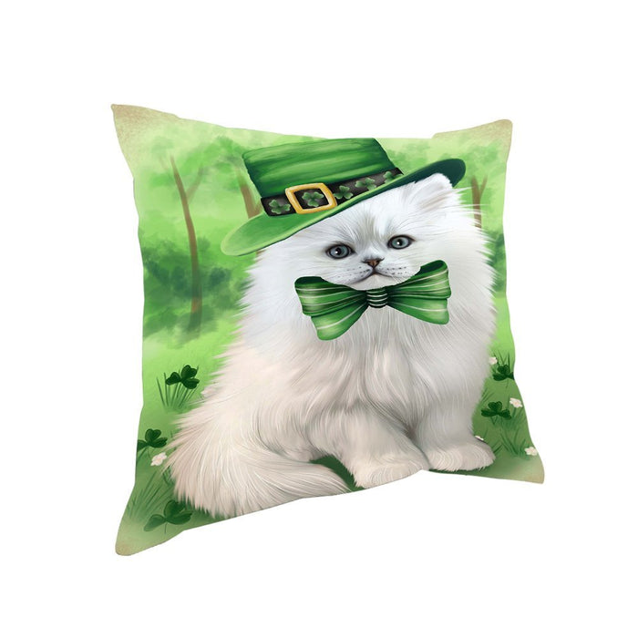 St. Patricks Day Irish Portrait Persian Cat Pillow PIL52720