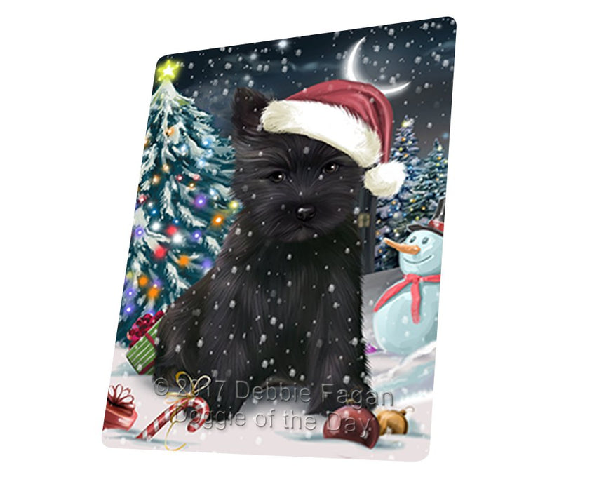Have A Holly Jolly Christmas Cairn Terrier Dog In Holiday Background Magnet Mini (3.5" x 2") D081