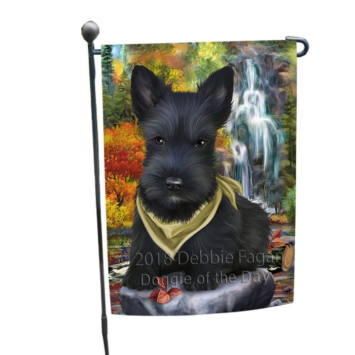 Scenic Waterfall Scottish Terrier Dog Garden Flag GFLG49332