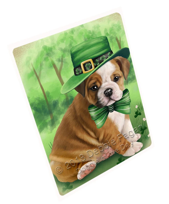 St. Patricks Day Irish Portrait Bulldog Tempered Cutting Board C50121 (Small)