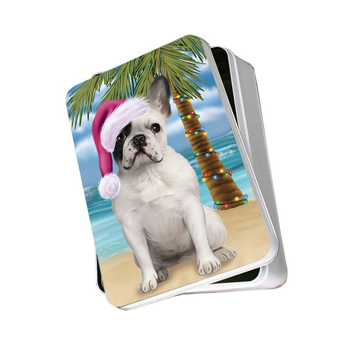 Summertime French Bulldog on Beach Christmas Photo Storage Tin PTIN0636