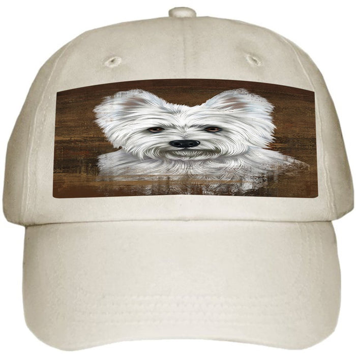 Rustic West Highland White Terrier Dog Ball Hat Cap HAT48543