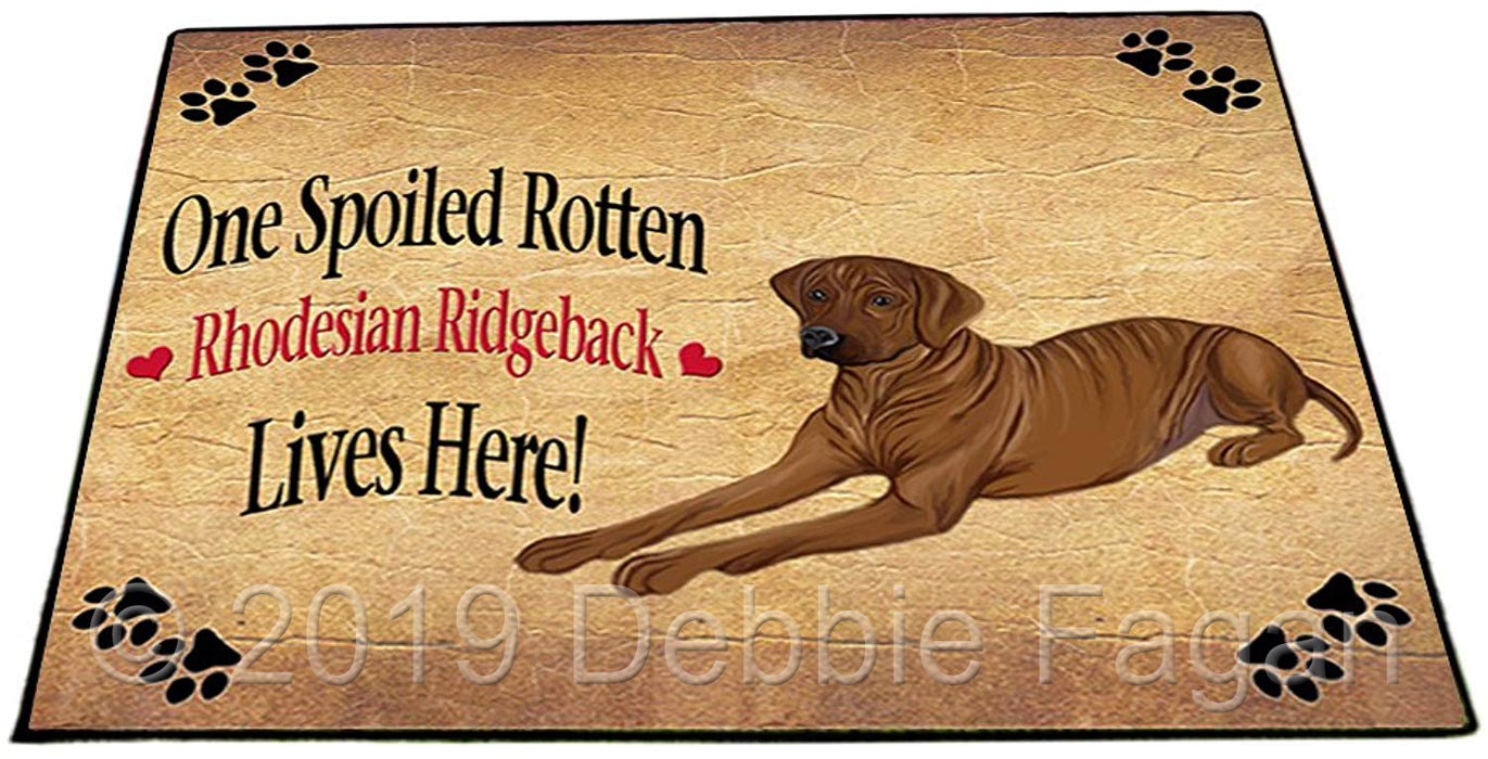 Rhodesian Ridgeback Spoiled Rotten Dog Indoor/Outdoor Floormat