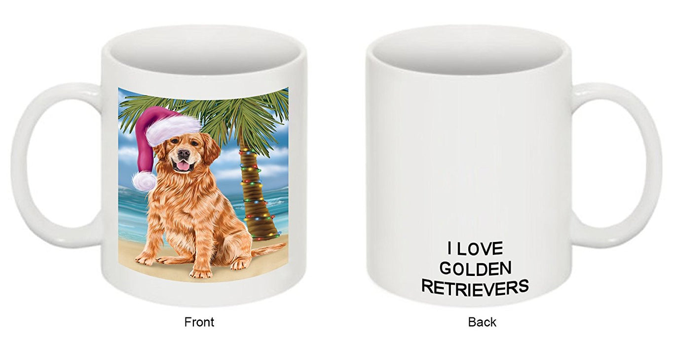 Summertime Golden Retriever Adult Dog on Beach Christmas Mug CMG0805