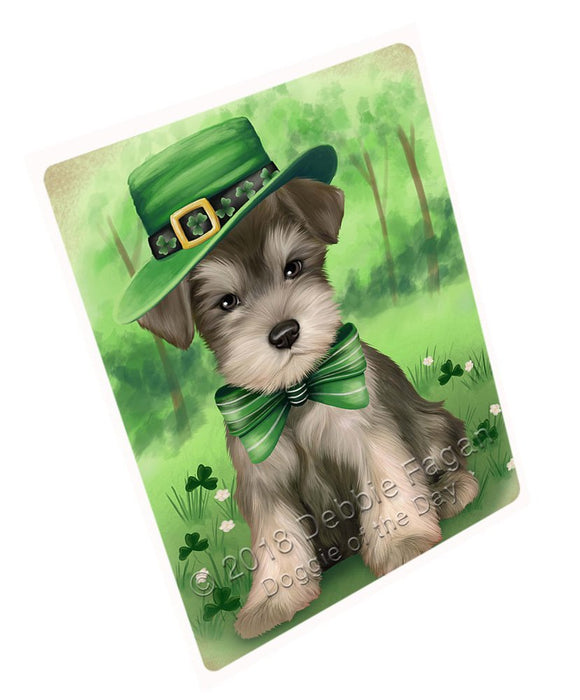 St. Patricks Day Irish Portrait Schnauzer Dog Large Refrigerator / Dishwasher Magnet RMAG55290