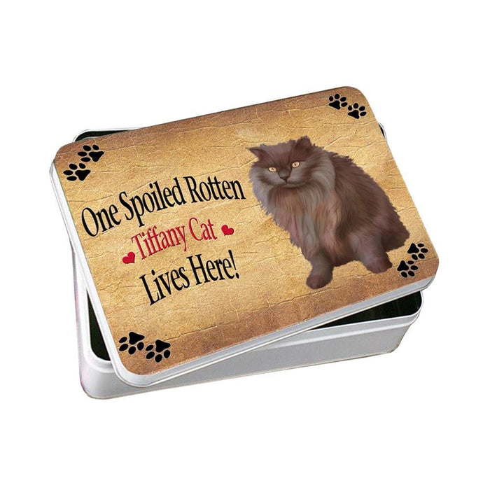 Tiffany Spoiled Rotten Cat Photo Storage Tin