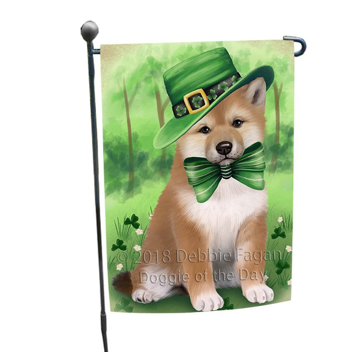 St. Patricks Day Irish Portrait Shiba Inu Dog Garden Flag GFLG49185