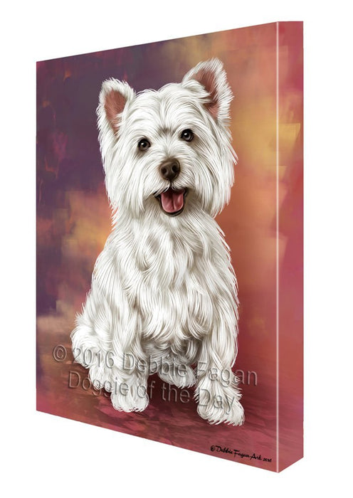 West Highland Terriers Adult Dog Painting Printed on Canvas Wall Art