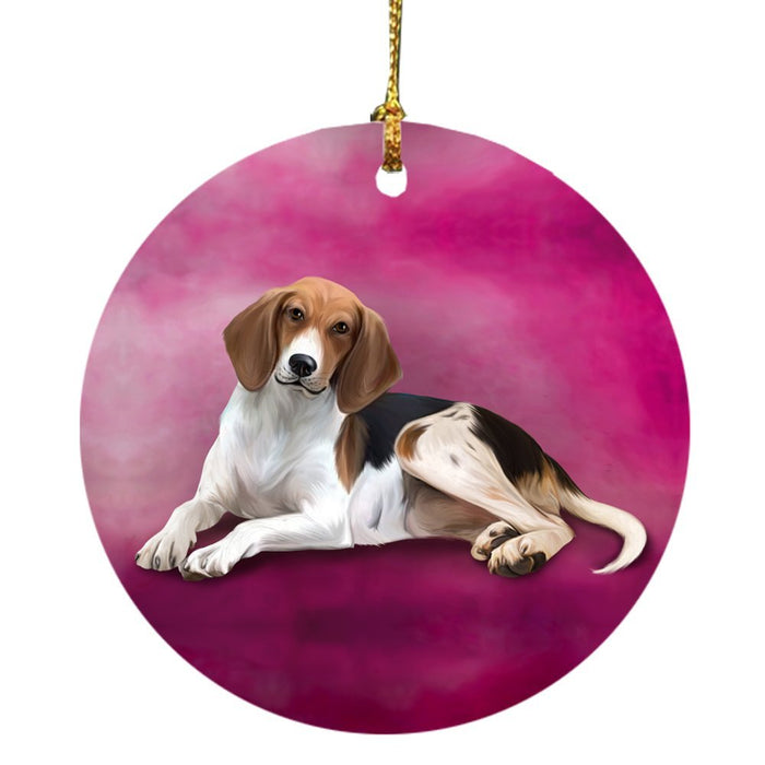 Treeing Walker Coonhound Dog Round Christmas Ornament