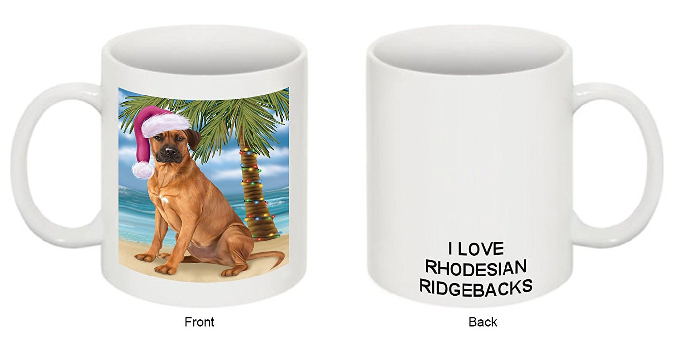 Summertime Rhodesian Ridgeback Adult Dog on Beach Christmas Mug CMG0823