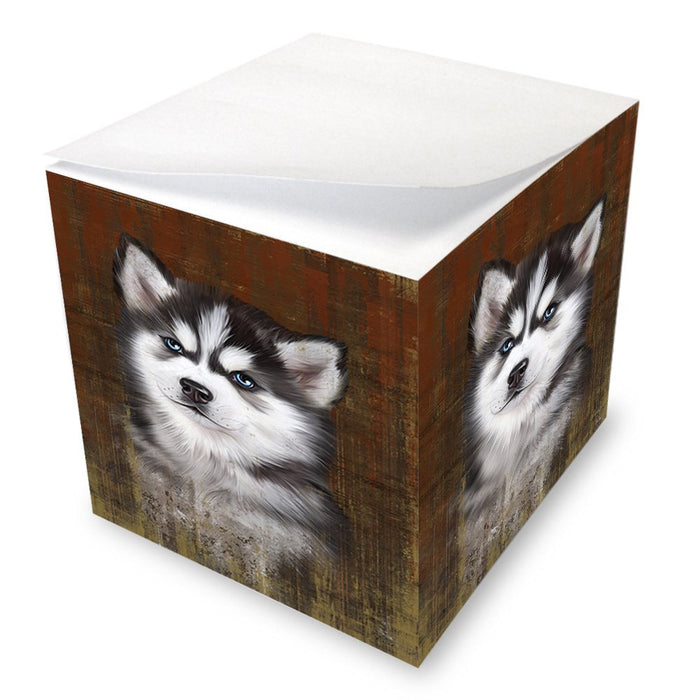 Rustic Siberian Husky Dog Note Cube NOC48263