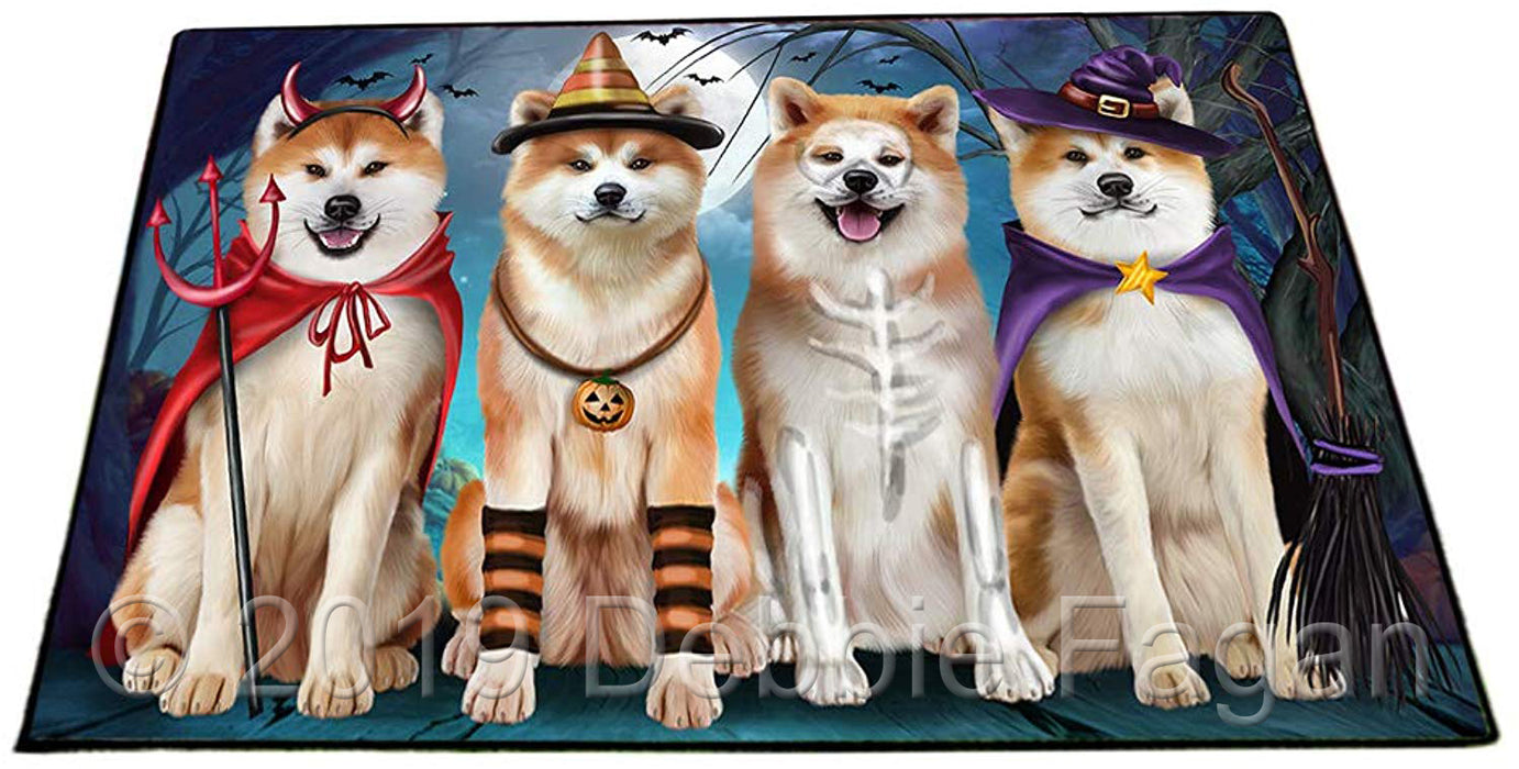 Happy Halloween Trick or Treat Akita Dog Floormat FLMS51789
